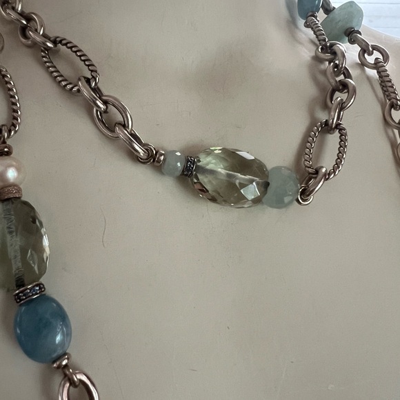 Gorgeous David Yurman 50” Pearl Bead & Chain Sterling Silver Necklace - Picture 6 of 17